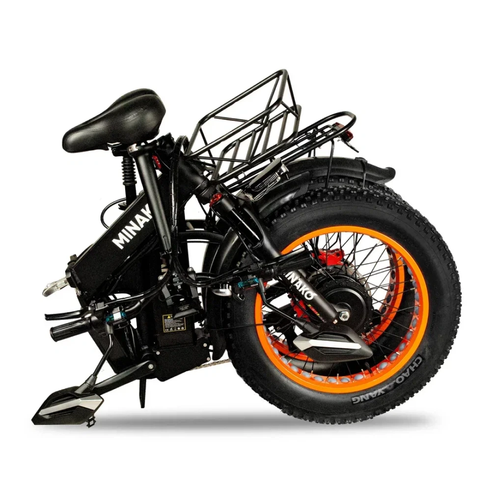 Электровелосипед Minako F10 Dual оранжевый гидравлика 3